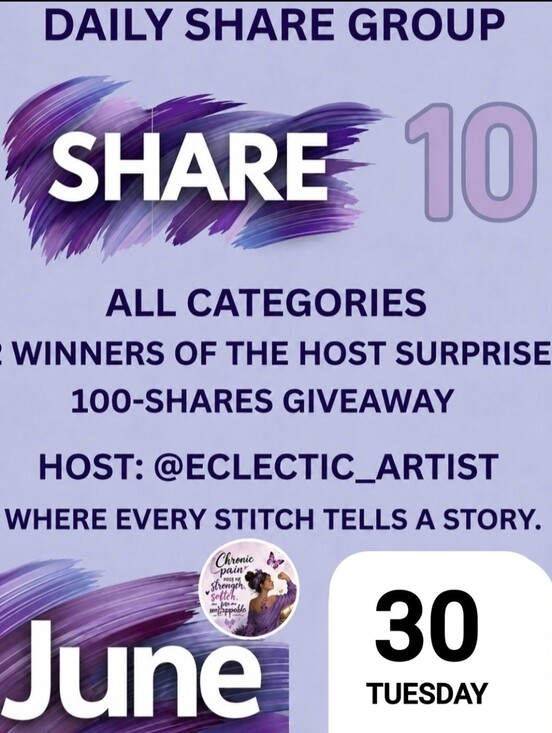 Hand Crafted Other - Share 10 Daily Share Group Tuesday 6/30/26 Host Surprise 100 Shares Giveaway